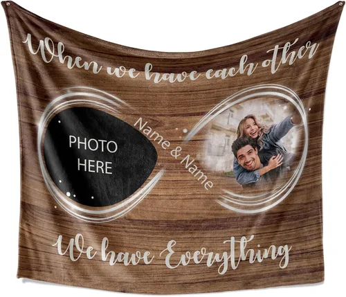 Miniatura 11 de Manta personalizada para esposa de esposo a esposa para pareja, regalos de aniversario para mujeres, regalo para aniversario de boda