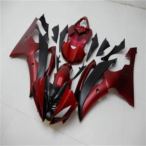 Miniatura 3 de Carenado de inyección rojo negro apto para Yamaha 2008-2016 YZF R6 nuevo kit pintado ABS plástico motocicleta carrocería mercado de accesorios rojo
