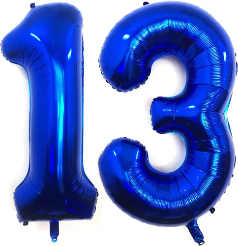 Miniatura 19 de Globos gigantes de 40 pulgadas, color azul marino, gigantes, gigantes, gigantes, enormes de aluminio de 12 o 21, globos digitales de número de Azul