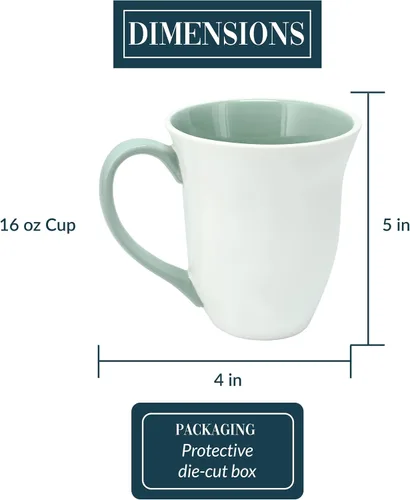 Miniatura 3 de Pavilion Gift Company - Fuerza y coraje - Taza grande de café de 16 onzas, taza con patrón floral, idea de regalo para el Día de la Madre, idea