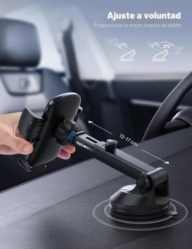 Miniatura 8 de Lamicall Soporte de teléfono para automóvil - [Ventosa de grado militar más fuerte] Soporte de teléfono con rotación de 360° para tu automóvil