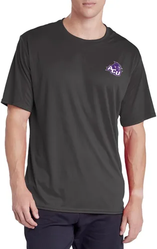 Camiseta deportiva activa universitaria oficial de la NCAA para hombres, colección carbón, logotipo en el pecho izquierdo