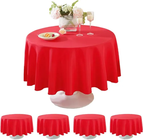 Miniatura 81 de Paquete de 5 Manteles Cuadrados 60 x 60 Pulgadas de Carbón, Mantel de Poliéster Lavable para Uso en Hogar, Fiesta, Boda o Restaurante.