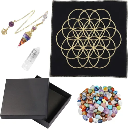 Miniatura 5 de Rockcloud Kit de meditación de tótem de piedra curativa para principiantes, adivinación, suministros de altar wicca, decoración del hogar, amatista