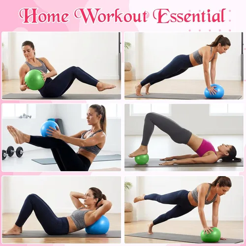 Miniatura 3 de Sotiff 20 pelotas pequeñas de ejercicio de pilates de 9 pulgadas, mini pelotas de barra de yoga para estabilidad, fitness, terapia física