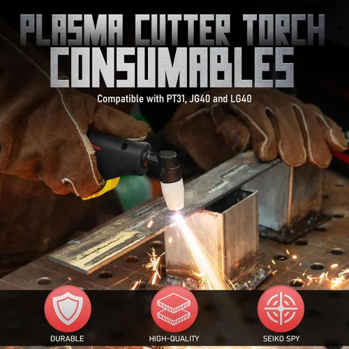 Miniatura 2 de YESWELDER 110 piezas de consumibles de corte por plasma Fit Cut40 50 con antorcha cortador de plasma PT31 LG40