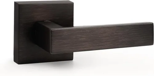 Miniatura 142 de Probrico Paquete de 4 manijas de puerta simuladas en negro mate, manijas interiores que no giran, manijas reversibles resistentes para interiores