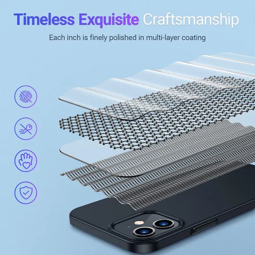 Miniatura 7 de TORRAS Funda Ajustada para iPhone 12 Case/para iPhone 12 Pro Case, Delgada pero Protectora, Cubierta de PC Duro Liviana Mate Anti-Rayones