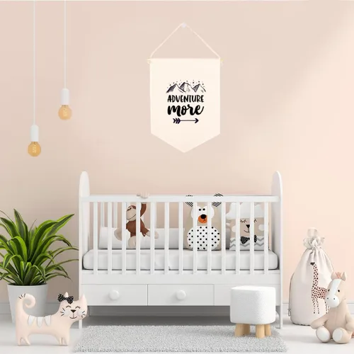 Miniatura 3 de Andaz Press Cartel de lona colgante de pared, tapiz de lona Adventure More para colgar en la pared para bebé, bebé, niño, lienzo para niños