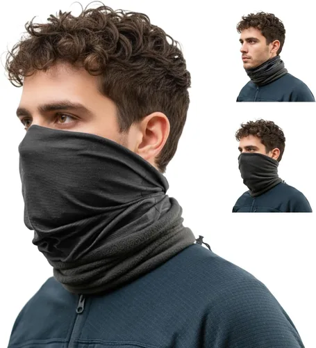 Polaina de cuello de invierno, máscara de esquí, media pasamontañas, máscara facial para actividades de clima frío