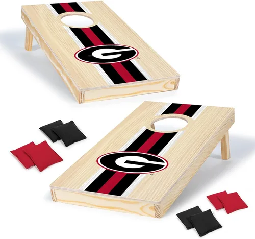 Miniatura 24 de Wild Sports College - Juego de cornhole de madera maciza de 1 x 2 pies con impresión directa HD gráficos del equipo, tamaño de viaje