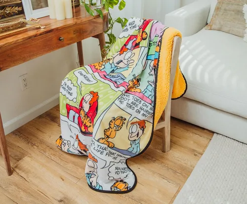 Miniatura 5 de Garfield and Jon - Manta de forro polar Sherpa con paneles de cómic, funda de poliéster suave para sofá, cama, 50 x 60 pulgadas
