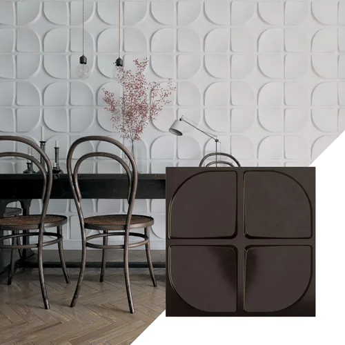 Miniatura 12 de Ekena Millwork WP20X20EUWH 19 5/8 pulgadas de ancho x 19 5/8 pulgadas de alto Edmund EnduraWall Decorativo 3D Panel de pared cubre 2.67 pies