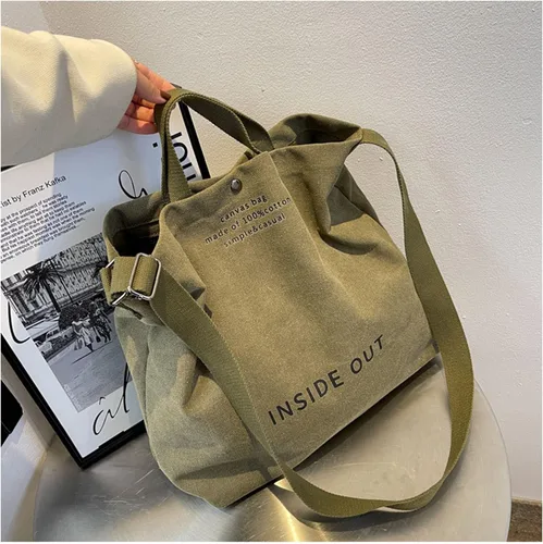 Miniatura 3 de Bolsos de lona para mujer, bolso de trabajo casual para hombro, bolso cruzado con asa superior, bolsos cruzados