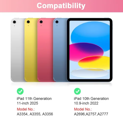 Miniatura 2 de LAMA Funda magnética con teclado para iPad (A16) de 11ª generación 2025/10ª generación 2022, con teclado para iPad de 11 pulgadas (A16) y 10.9 Rosa
