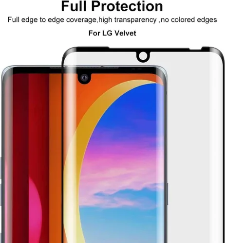 Miniatura 3 de [ Paquete de 3 protectores de pantalla para LG Velvet/LG Velvet 5G, vidrio templado, resistente a los arañazos, sin burbujas, antihuellas, dureza 9H