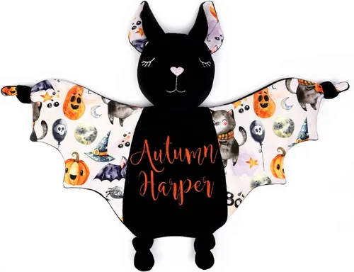 Artículos para baby shower de Halloween, manta de seguridad de felpa de murciélago, relleno de canasta de regalo del primer Halloween del bebé