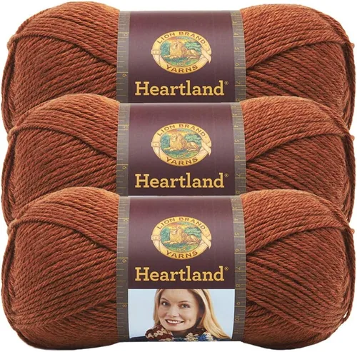 Miniatura 14 de Lion Brand Yarn Heartland Yarn - Hilo multicolor para tejer, tejer y tejer, paquete de 3, color congaree
