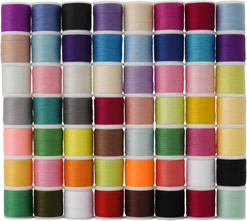 Kit de hilo de coser de 56 carretes para coser a mano y coser a máquina, juego de hilos de poliéster coloridos de 100 yardas por carrete, 5600