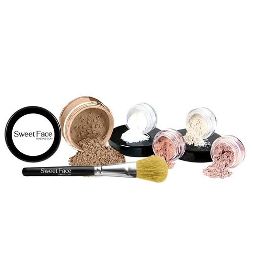 Miniatura 17 de Kit de inicio de 6 piezas (BEIGE) Maquillaje mineral Tamaño de muestra Set cara desnuda mate base cubierta