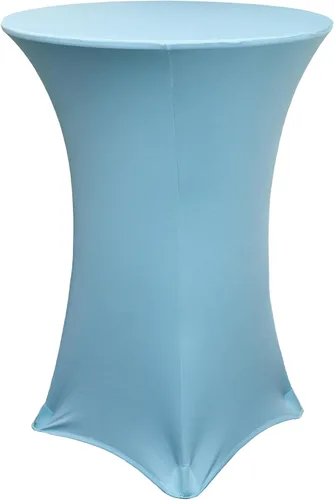Miniatura 30 de YOUR CHAIR COVERS - Mantel redondo de elastano elástico para cóctel, 30 pulgadas de profundidad x 42 pulgadas de alto, color amarillo, mantel