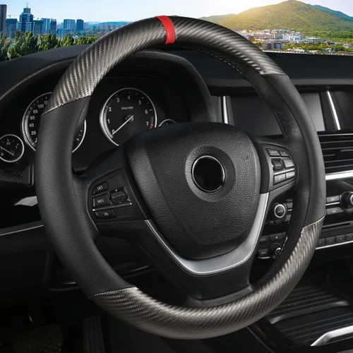 Miniatura 8 de KAFEEK Funda personalizada para volante de automóvil Honda Civic, CR-Z, Insight, S2000, tamaño pequeño de 14 a 14.25 pulgadas de diámetro exterior