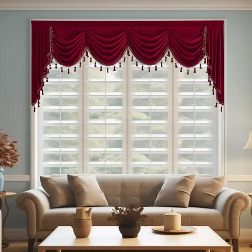 Miniatura 24 de StangH Cortinas decorativas de lujo, cenefa azul con bloqueo de luz, cenefa festoneada para ventana pequeña con bolsillo sólido para barra, cortina