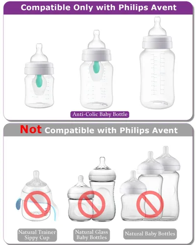 Miniatura 6 de Pezones de silicona para biberones Philips Avent, anticólicos, tamaño 3, pezón de 6 meses, flujo rápido, 4