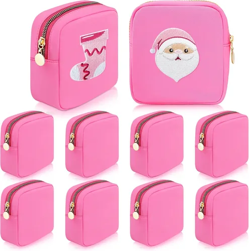 Miniatura 11 de Giesiery 9 mini bolsas de maquillaje a granel de nailon para cosméticos, bolsa de viaje, bolsa organizadora de artículos de tocador, bolsa pequeña