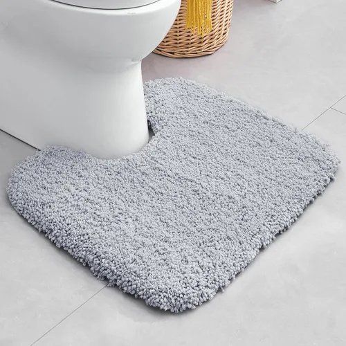 Miniatura 18 de Alfombras de baño antideslizantes, lavables, ultra gruesas, suaves, de microfibra absorbente, de látex de espuma de alta densidad, con respaldo Beige