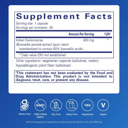 Miniatura 2 de Pure Encapsulations Suplemento de Boswellia - para la salud de las articulaciones, GI y tejido conectivo - Apoya las articulaciones sanas y la salud