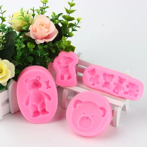 Miniatura 4 de Mujiang Moldes de silicona para fondant de chocolate, pasta de chicle de caramelo, manualidades, arcilla polimérica, decoración de pasteles, juego