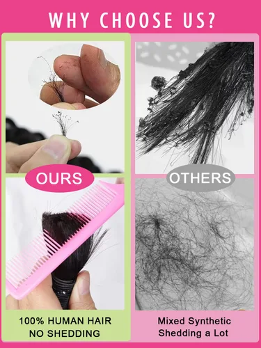 Miniatura 3 de RESACA 1 paquete de 14 pulgadas, 1 paquete de 14 pulgadas, cabello humano virgen brasileño rizado 10A para trenzar, sin trama, 10A, para trenzas #27
