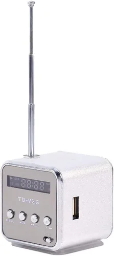 Miniatura 2 de FOSA Radio FM portátil y altavoz Bluetooth 5.0 2 en 1, altavoz digital música reproductor MP3/4/TF USB disco radio para exterior/interior, batería