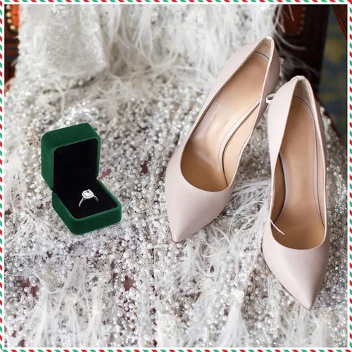 Miniatura 38 de Laumoi Caja de terciopelo para anillos de 36 piezas para ceremonia de boda, cajas de joyería de compromiso, estuche de exhibición para anillos