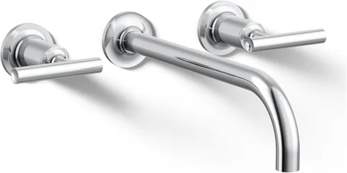 Miniatura 6 de Kohler T14413-4-BGD Purist - Grifo de pared para lavabo Cromo pulido
