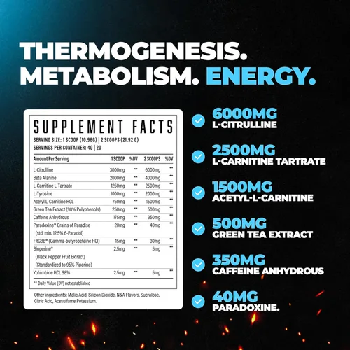 Miniatura 2 de Wrecked Inferno - Pre-entrenamiento termogénico para hombres y mujeres, aumenta la energía, aumenta la termogénesis y el metabolismo, mejora