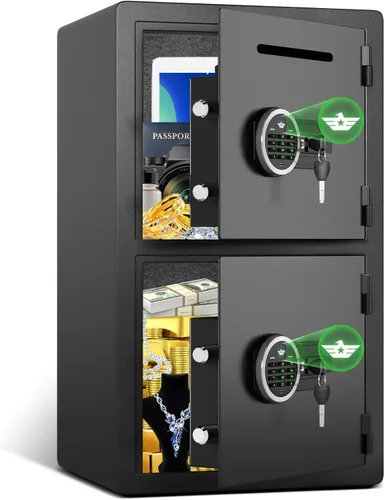 Miniatura 12 de 6.0 Pies Cúbicos Caja de Seguridad para el Hogar Extra Grande Caja de Seguridad Ignífuga e Impermeable, Caja de Seguridad Digital para el Hogar