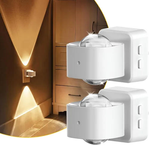 Miniatura 24 de L LOHAS LED Proyector de luz nocturna, luces nocturnas enchufables a la pared, 2000 K/3000 K/5000 K, luz nocturna de temperatura de color ajustable