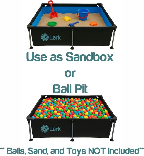 Miniatura 2 de Lark Piscina de marco de metal sobre el suelo de 6 pies x 4 pies x 16.5 pulgadas con aspiradora a batería, no incluye bomba