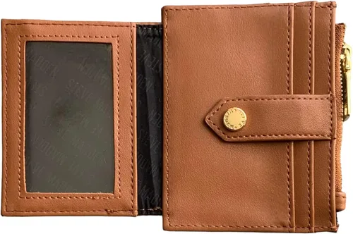 Miniatura 2 de Steve Madden Cartera acolchada suave para tarjetas, Coñac, Cartera plegable