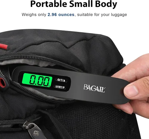 Miniatura 3 de BAGAIL Digital Luggage Scale, 110lbs Hanging Baggage Scale with Backlit LCD Display, Portable Suitcase Weighing Scale, Travel Luggage Weight Scale