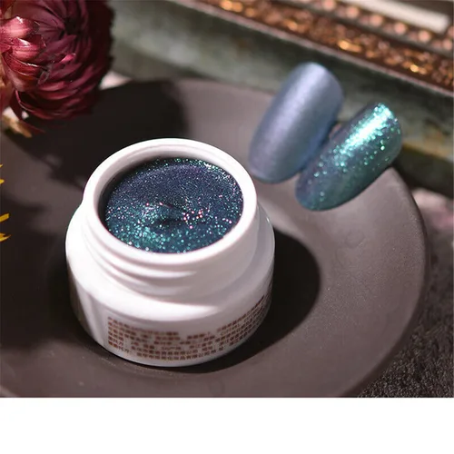 Miniatura 70 de Nail Art Gel - Esmalte de uñas en gel sólido con purpurina y barro altamente pigmentado (328)