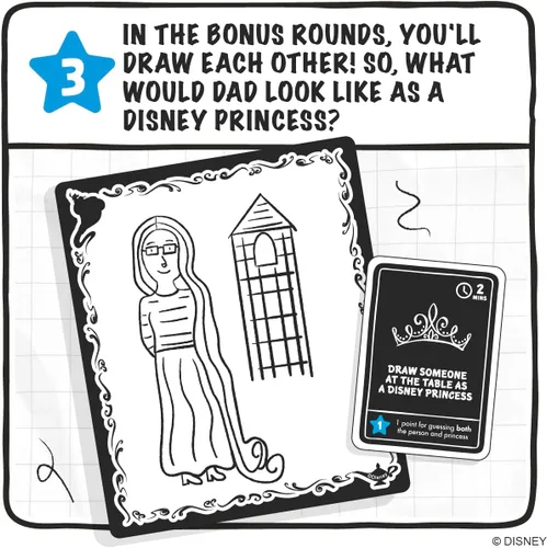 Miniatura 5 de Ridley's Juegos: Disney Drawsome Party Game Dibuja a tus personajes favoritos de Disney y compañeros jugadores en este divertido juego de fiesta!