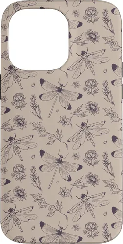 Miniatura 21 de Vintage Dragonfly Tan Sand Beige Wildflower Floral Flower Case for iPhone 16