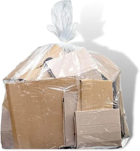 Miniatura 2 de Plasticplace Bolsas de basura transparentes para reciclaje de 14 galones │ Revestimientos para cubos de basura de 1.2 mil │ 21 x 16 x 27 pulgadas