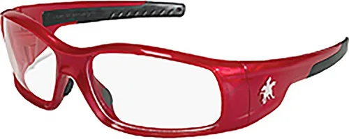 Miniatura 4 de MCR Safety SR110 Lentes de policarbonato de seguridad de aspecto atrevido con doble lente con marco negro pulido y lente transparente