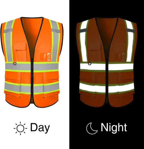 Miniatura 3 de BeautyWill Chaleco de seguridad personalizado con logotipo reflectante de alta visibilidad Clase 2 de alta visibilidad Seguridad Chaleco de trabajo