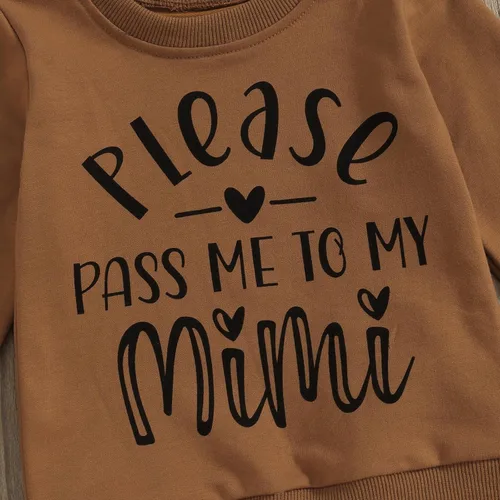 Miniatura 113 de Mandizy Conjunto de ropa de otoño para bebé niña pequeña, sudadera de manga larga con estampado de letras bendecidas, pantalones de camuflaje