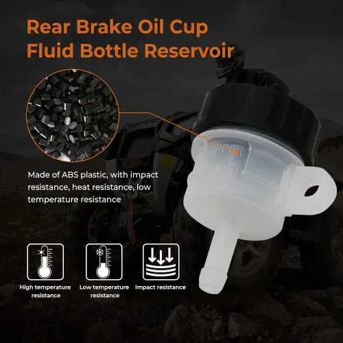 Miniatura 4 de Transparente motocicleta freno trasero cilindro maestro tanque aceite taza líquido depósito de botella para Polaris Sportsman Scrambler Outlaw